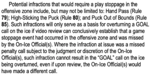 NHL rule book